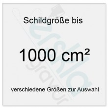 Plexiglas Schild bis 1000 cm² Gravur tiefgraviert