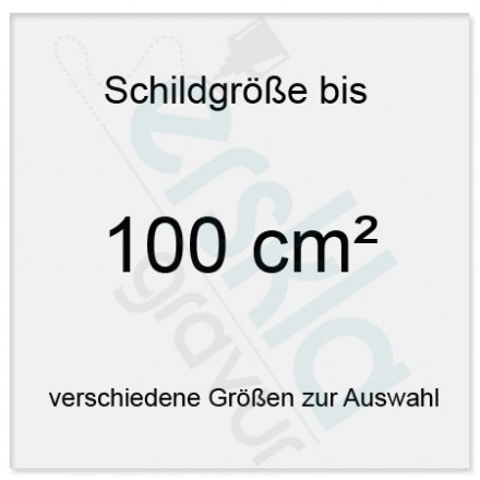 Poly Schild bis 100 cm² Gravur tiefgraviert