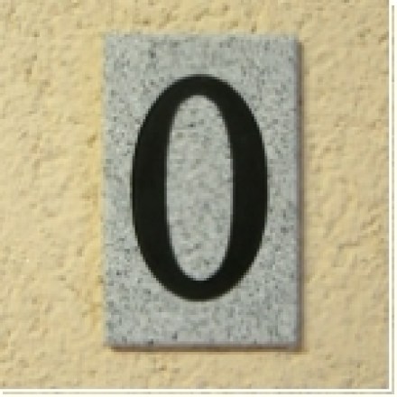 Granit Design einzel Zahl 0 als Hausnummer Granit Design einzel Hausnummer