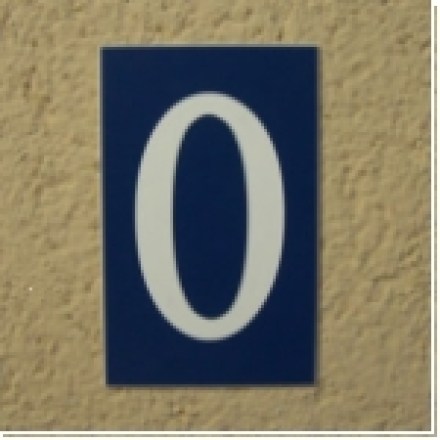 Kunststoff einzel Zahl 0 als Hausnummer Kunststoff einzel Nummer