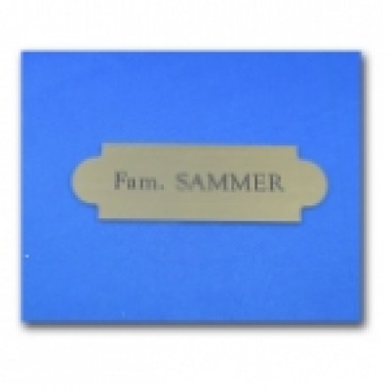 Kunststoff Tür-Namensschild PF3 Kunststoff Tür-Namensschild mit Gravur