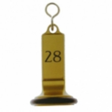 Hotel Schlüsselanhänger Alu gold SAA401 Schlüsselanhänger Aluminium