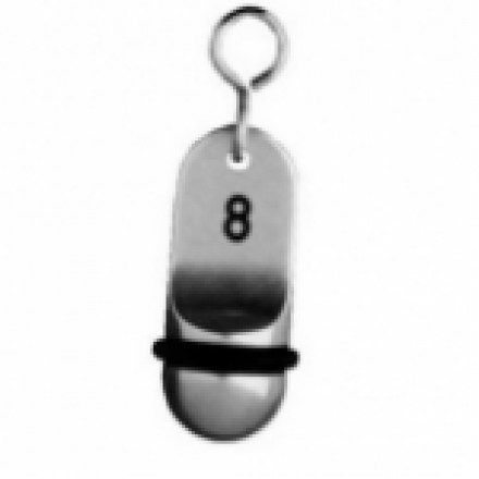 Hotel Schlüsselanhänger Alu silber SAA111 nur Nummer möglich Schlüsselanhänger Aluminium