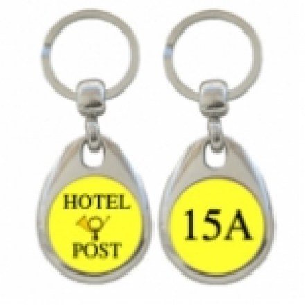 Hotel Schlüsselanhänger Alu mit Eindruck SACC3 Hotel Schlüsselanhänger Alu