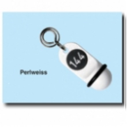 Schlüsselanhänger Kunststoff perlweiß SA17 Schlüsselanhänger Kunststoff