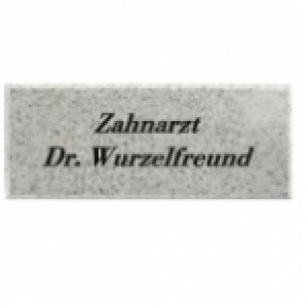 Granit Design Tür-Namensschild mit Gravur hellgrau