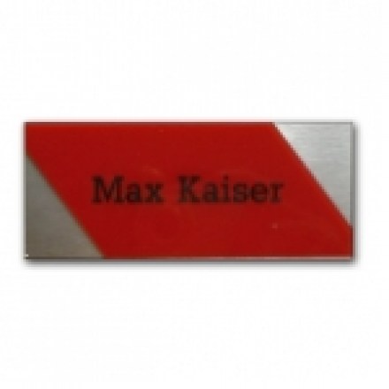 Modernes Tür-Namensschild aus Aluminium und Plexiglas