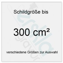 Acrylex Schild bis 300 cm² Gravur tiefgraviert