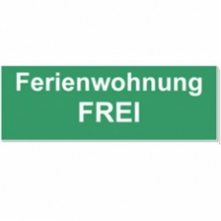 Zusatzschilder für Vermieter Ferienwohnung FREI Zusatzschild für Zimmervermieter tiefgraviert