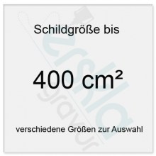 Plexiglas Schild bis 400 cm² Plexiglas Schilder mit Gravur tiefgraviert