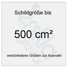 Aluminium Schild bis 500 cm² Aluminium Schilder mit Gravur tiefgraviert