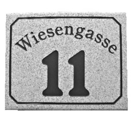 Granit Design hellgrau Hausnummer