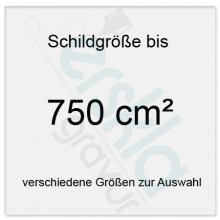 Poly Schild bis 750 cm² Gravur tiefgraviert