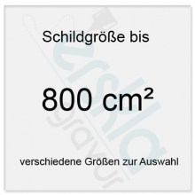 Plexiglas Schild bis 800 cm² Plexiglas Schilder mit Gravur tiefgraviert