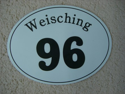 Kunststoff Hausnummer weiß