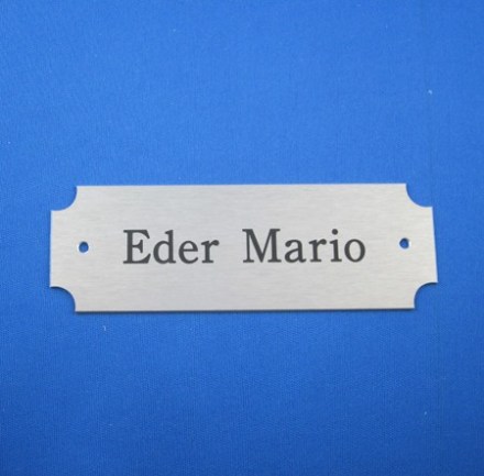 Aluminium Tür-Namensschild ausgefräst