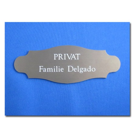 Kunststoff Tür-Namensschild PF2 Kunststoff Tür-Namensschild mit Gravur bronze