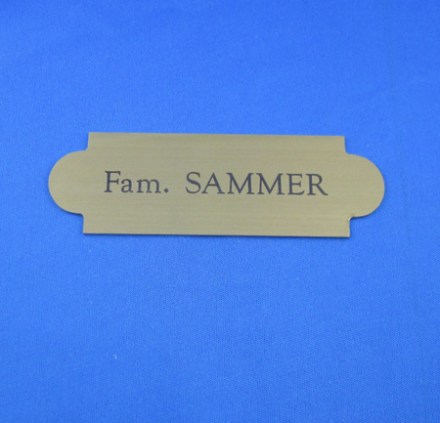Aluminium Tür-Namensschild AF 3 Aluminium Tür-Namensschild ausgefräst