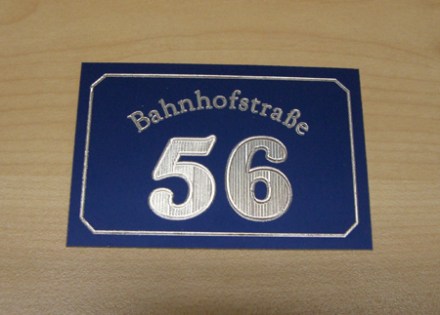 Aluminium Hausnummer