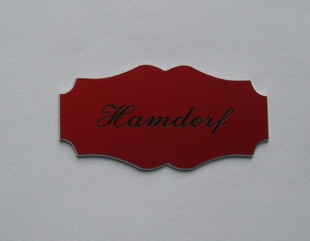 Aluminium Tür-Namensschild