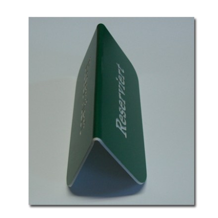 Tischaufsteller mit Gravur