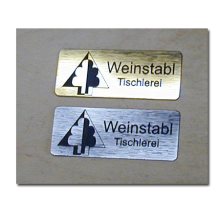 Laser Folie mit Logo Gravur