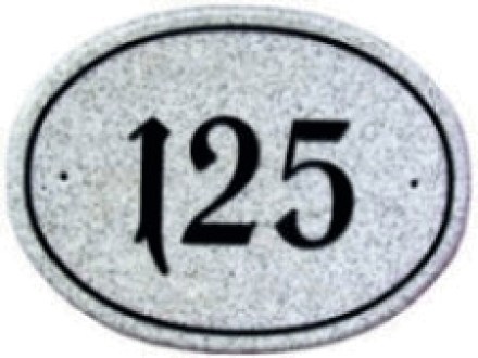 Corian Granit Design Hausnummer 28x20cm Granit Design hellgrau Hausnummer Sonderschrift