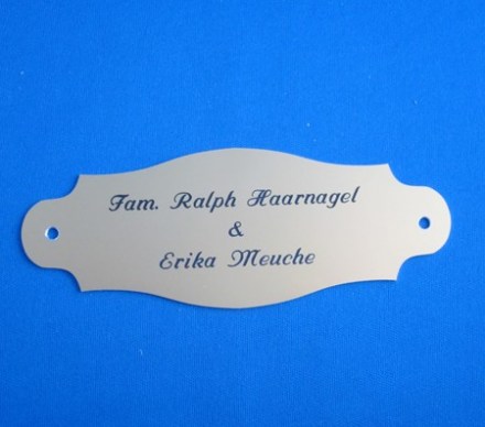 Aluminium Tür-Namensschild ausgefräst