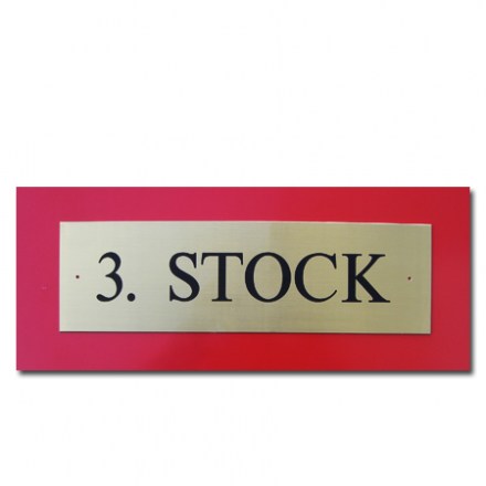 Hinweisschild Messing satiniert Schrift 3 Goudy