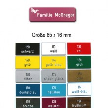 Kunststoff Tür-Namensschild P1 Kunststoff Tür-Namensschild mit Gravur