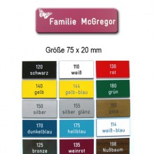 Kunststoff Tür-Namensschild P2 Kunststoff Tür-Namensschild mit Gravur