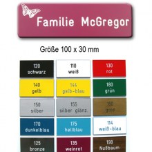 Kunststoff Tür-Namensschild P4 Kunststoff Tür-Namensschild mit Gravur