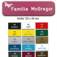 Kunststoff Tür-Namensschild PF6 Kunststoff Tür-Namensschild mit Gravur