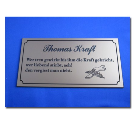 Trauer Schild tiefgraviert