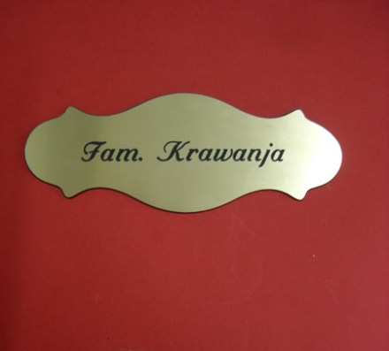 Aluminium Tür-Namensschild